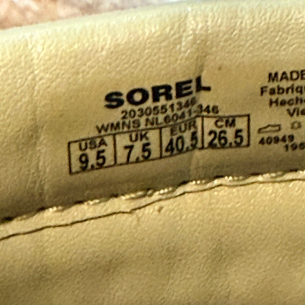 Sorel Women's Ella II‎ Puff Colorblock Leather Slide,Safari Chalk, 9.5 - Picture 2 of 10